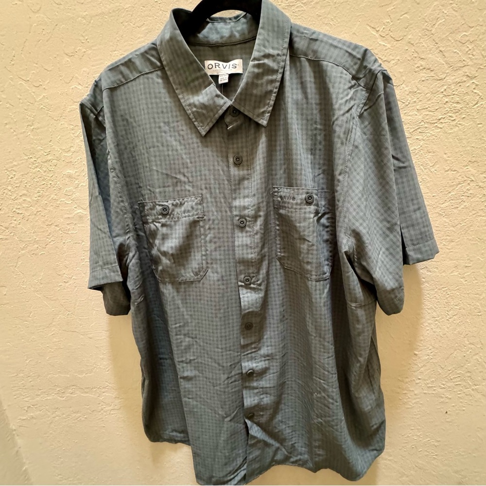 NWT Orvis Men's Checkered Short Sleeve Tech Shirt